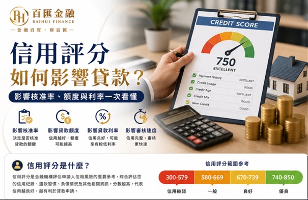 信用評分如何影響貸款？影響核准率、額度與利率一次看懂