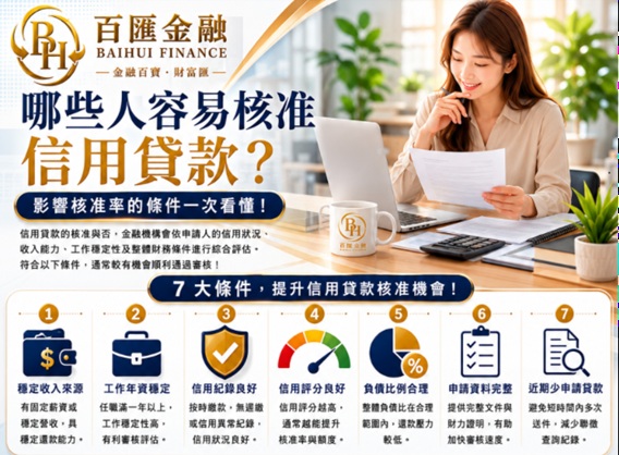 哪些人容易核准信用貸款？影響核准率的條件一次看懂